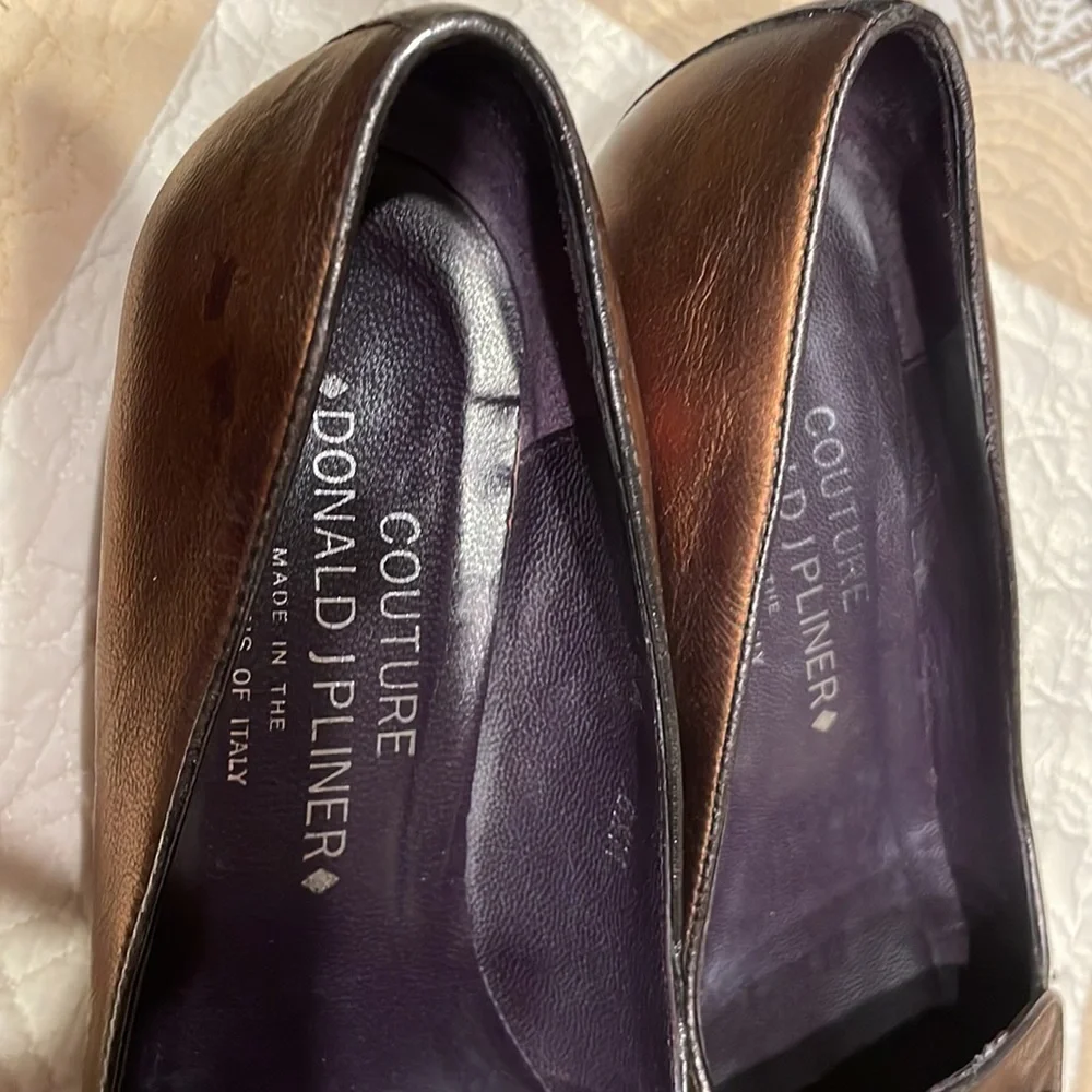 Donald Pliner antique metallic Couture heel - Picture 2 of 10